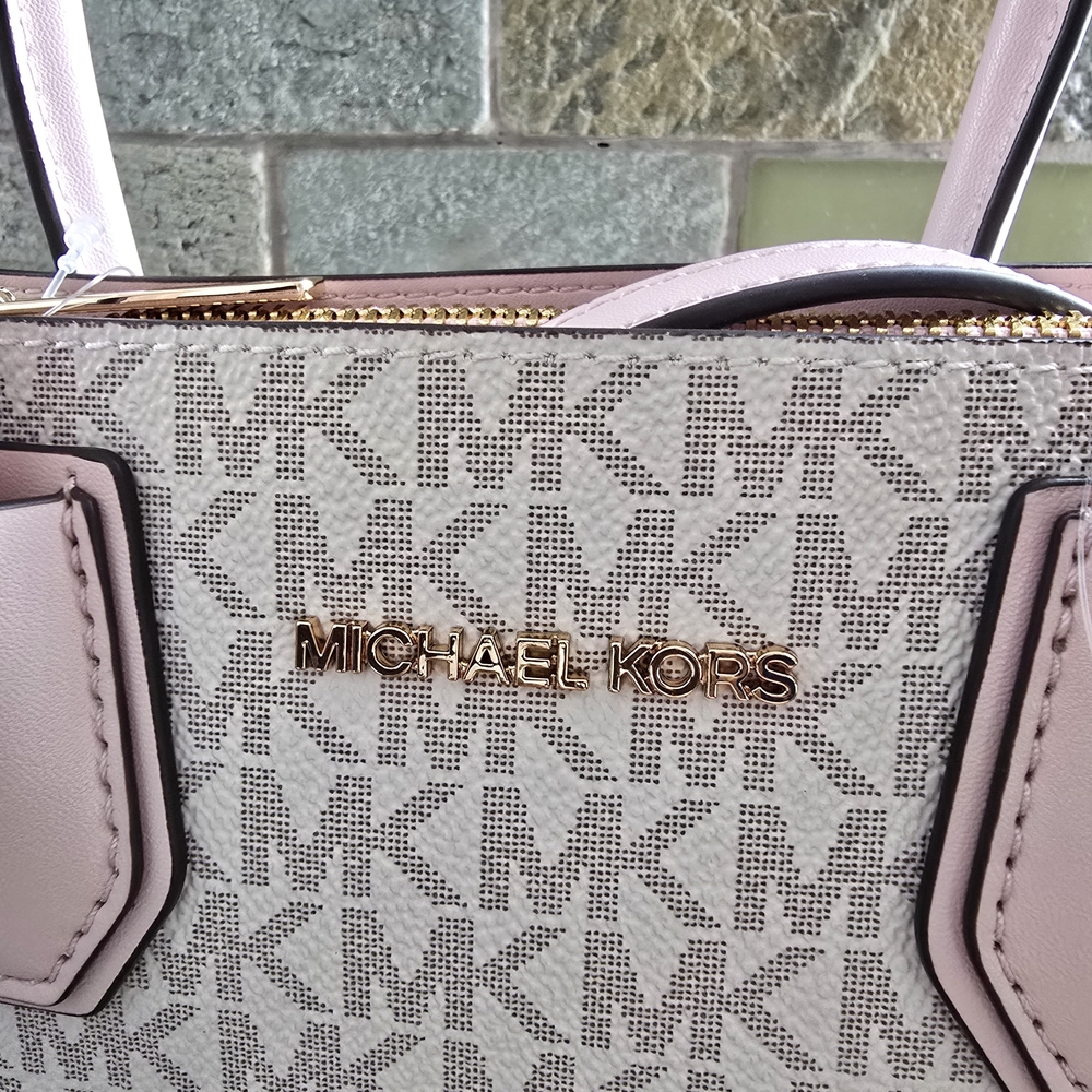 NWT Michael Kors Mercer Medium Logo and Leather Accordion Crossbody - Picture 6 of 11